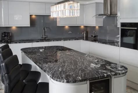 Extended kitchen with granite worktops